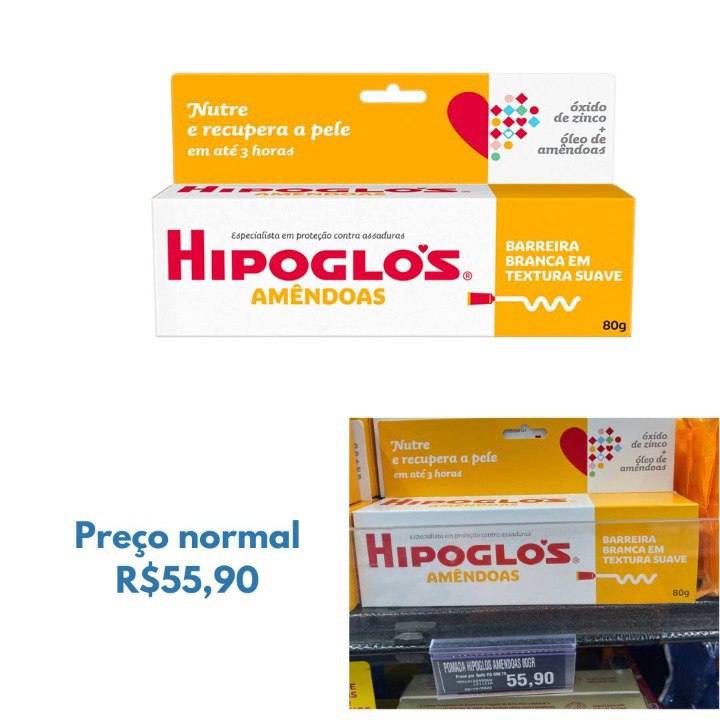 Creme Assadura 80G Amêndoas Unit, Hipoglós