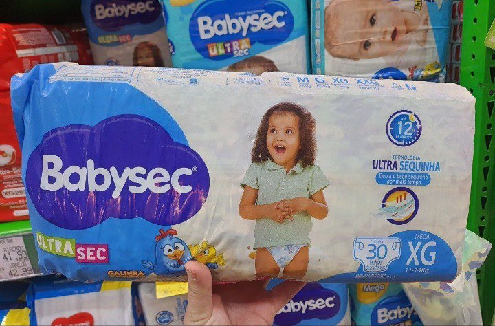Fralda Babysec Ultrasec Galinha Pintadinha, Azul, XG, 30 unidades