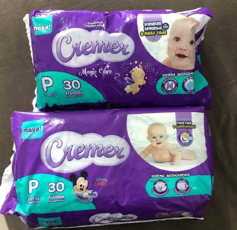 Fralda Cremer, Jumbo, P, 30 Unidades*