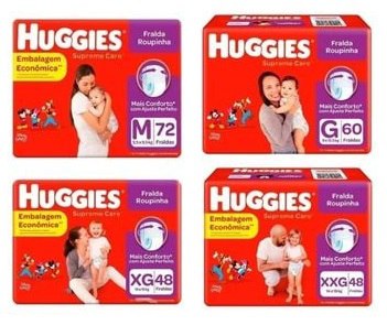 Fralda Huggies Supreme Care Roupinha