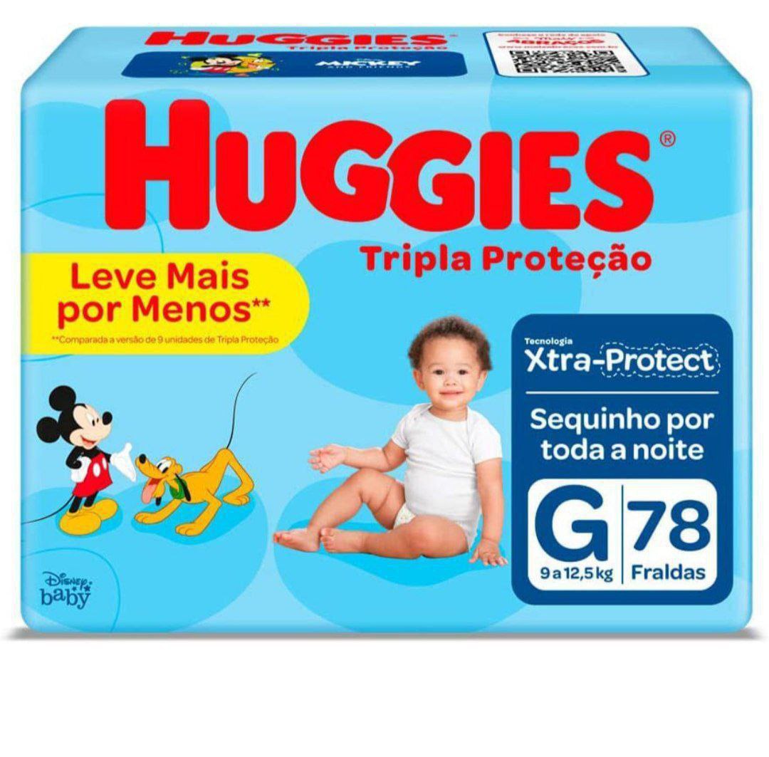 Fralda Huggies Tripla Proteção G - 78 Fraldas