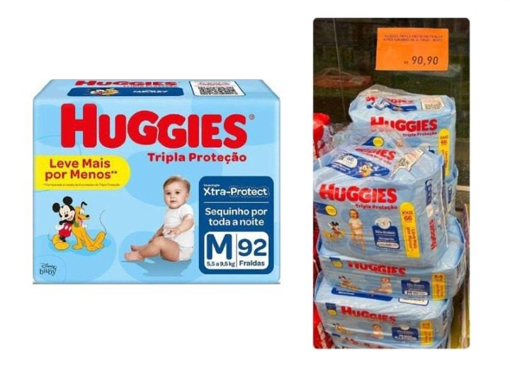 Fralda Huggies Tripla Proteção M - 92 Fraldas