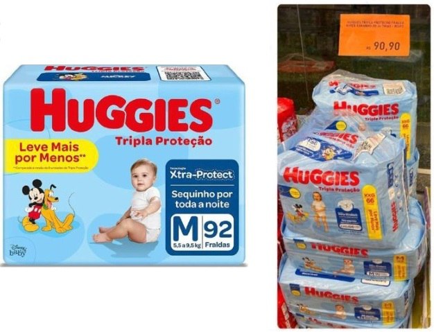 Fralda Huggies Tripla Proteção M - 92 Fraldas