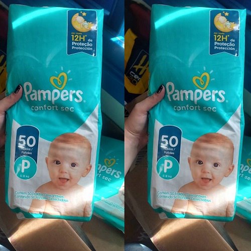 Fralda Pampers Confort Sec P 50 unidades
