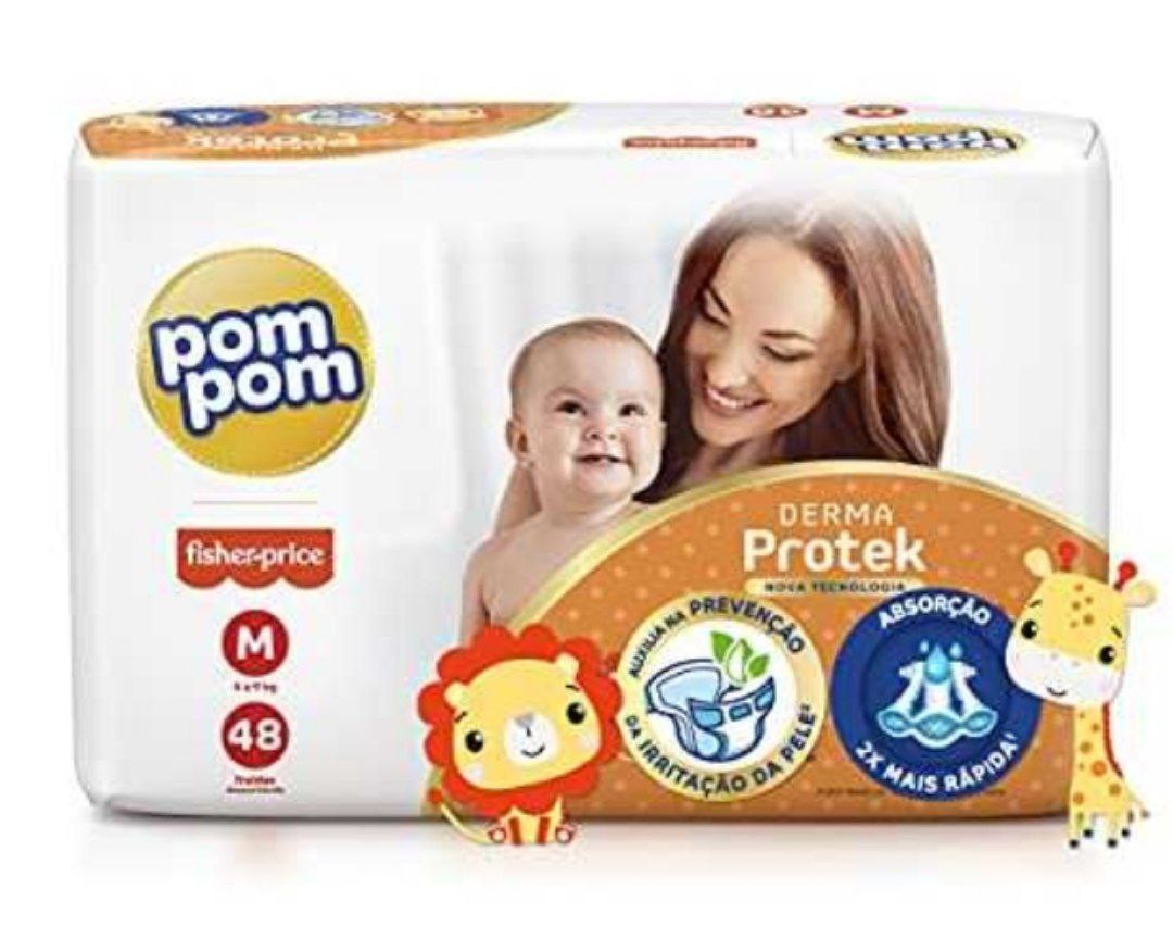 Fralda Pom Pom Derma Protek Mega M 48Un