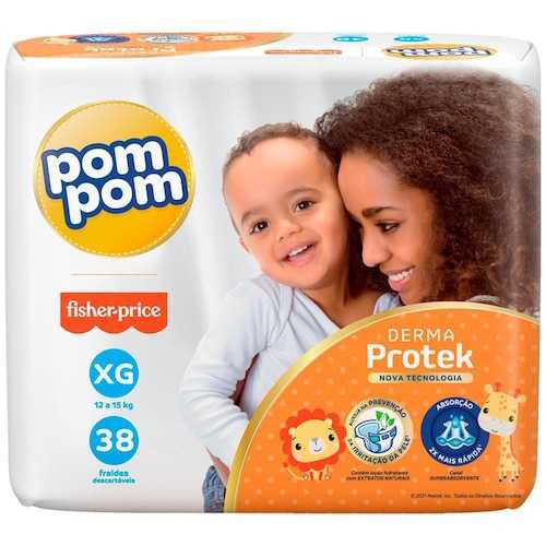 Fralda Pom Pom Derma Protek XG 38 Unidades