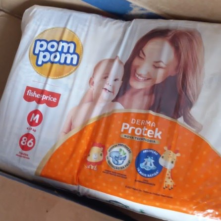 Fralda Pom Pom Protek Proteção de Mãe Hiper M 86