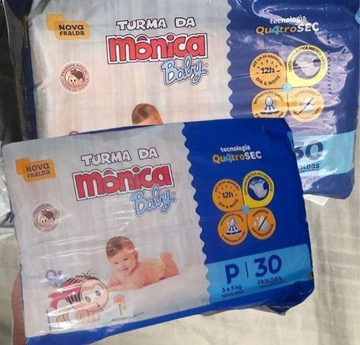 Fralda Turma da Monica Baby Jumbo 30 Unidades
