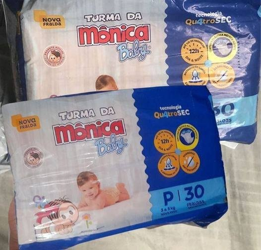 Fralda Turma da Monica Baby Jumbo com 30 Unidades