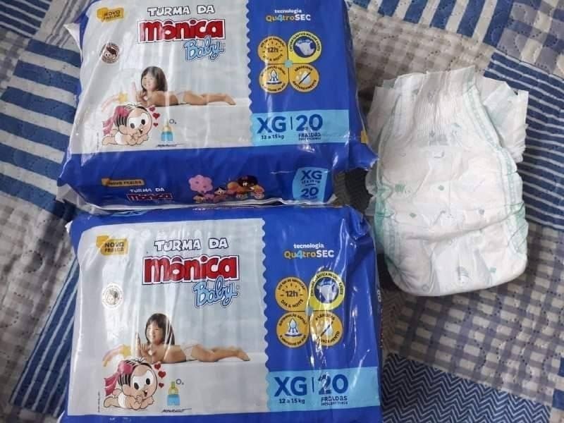 Fralda Turma da Monica Baby Jumbo XG 20 Unidades, Turma da Mônica Baby, Azul, X-Grande