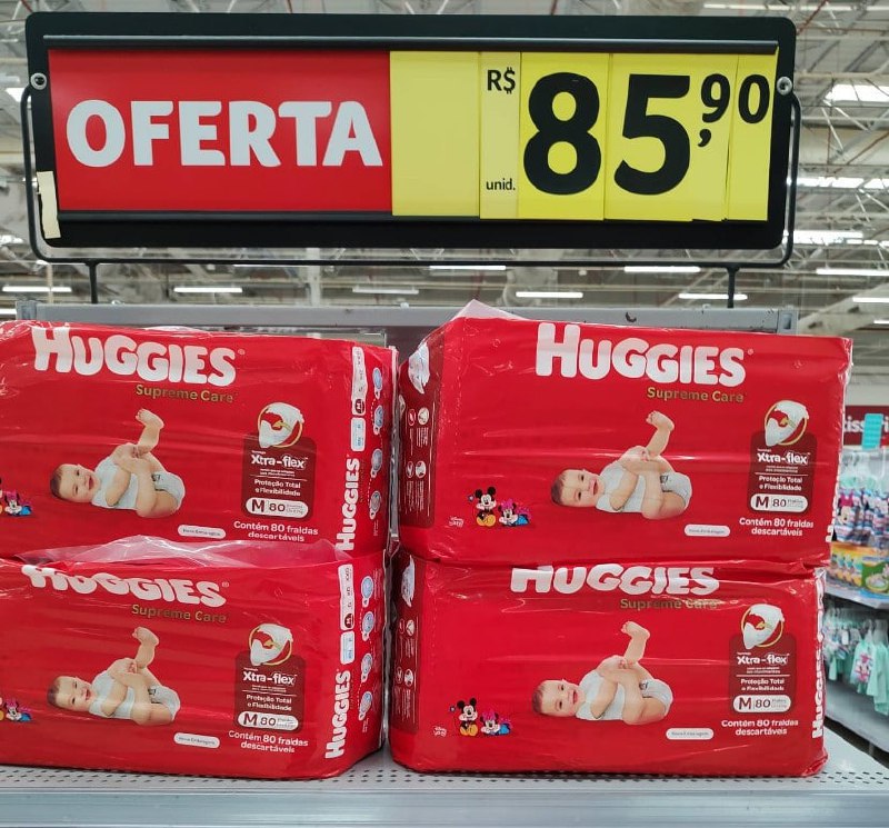 Fraldas Huggies Supreme Care M com 80 Fraldas*