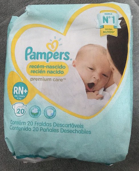 Fraldas Pampers Rn Premium Care 20 Unidades Em Promoção No Mamãe