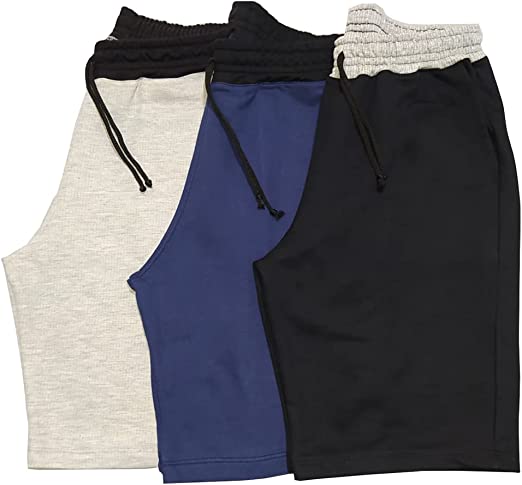 Kit 3 Bermudas Moletom Masculino Short Academia