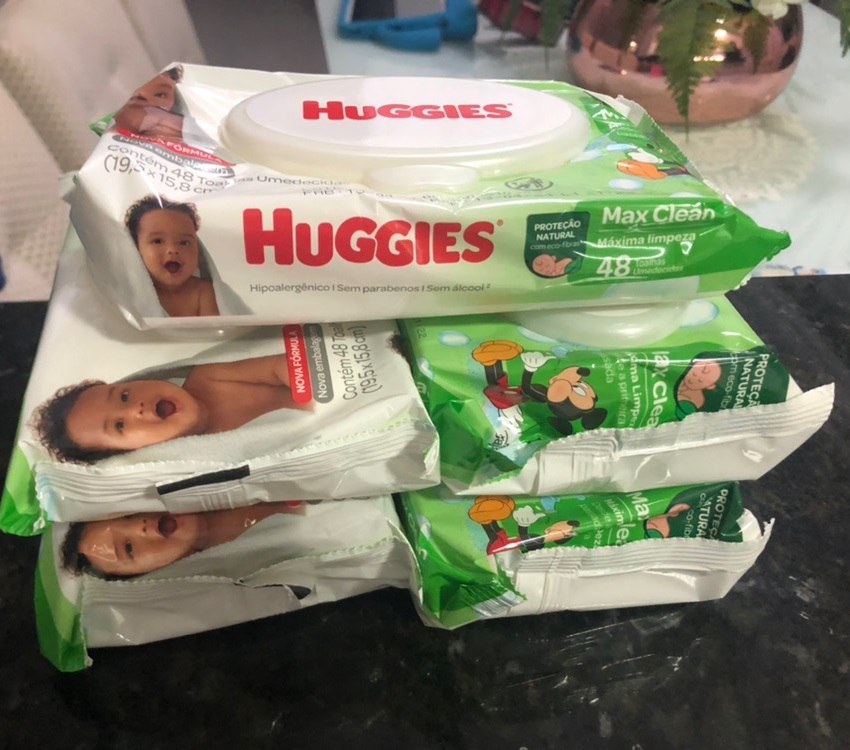 Lenços Umedecidos Huggies Max Clean - 288 lenços (6 pacotes)