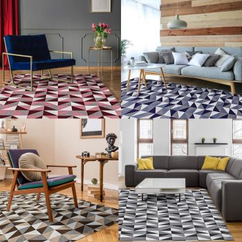 Tapete Dallas Para Sala Ou Quarto Antiderrapante Jacquard 1,35m x 1,00m