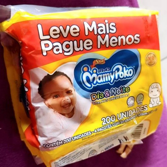 Toalhas Umedecidas MamyPoko Dia&Noite, 200 unidades, Branco