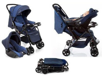 Travel System Reverse, Cosco, Azul Rajado