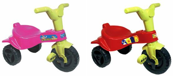 Triciclo Infantil Rosa e Vermelho