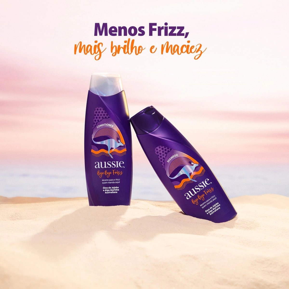 AUSSIE BYE BYE FRIZZ MACIEZ E BRILHO 360ML