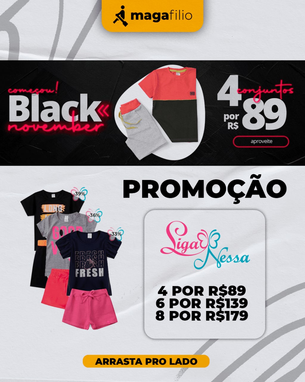 Black antecipada com preço justo é aqui na Liga Nessa