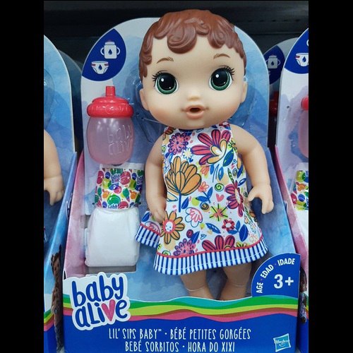 Brinquedo Boneca Baby Alive Hora do Xixi Morena - Com roupinha removível e acessórios - E0499 - Hasbro