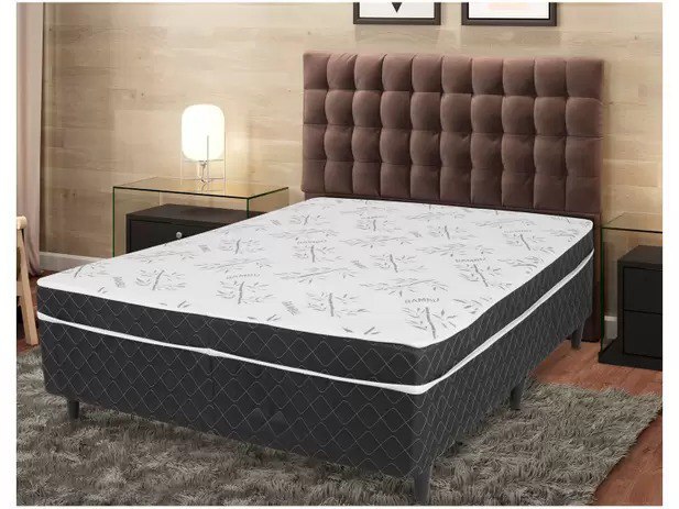 *Cama Box Casal V-Joy Conjugada 50cm de Altura - Benfica*