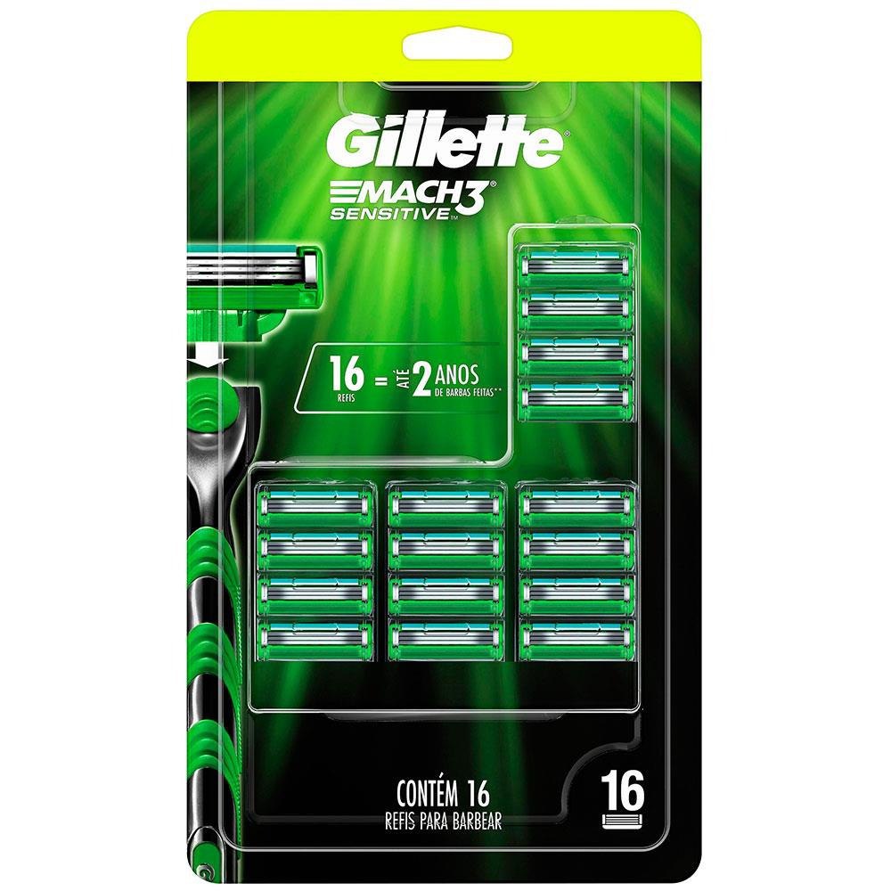 Carga para Aparelho de Barbear Gillette Mach3 Sensitive – 16 unidades*