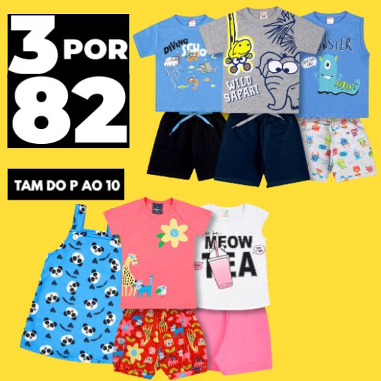 ☀️ *CONJUNTOS DE VERÃO INFANTIL* ☀️