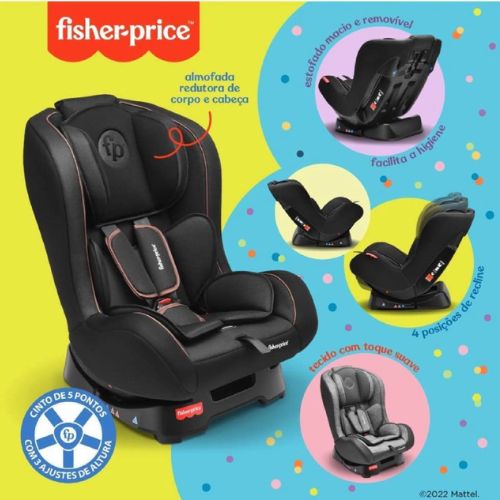 Fisher-Price Cadeira De Carro Infantil Arya 0 à 25kgs, Modelo: BB436, Cor: Preto*