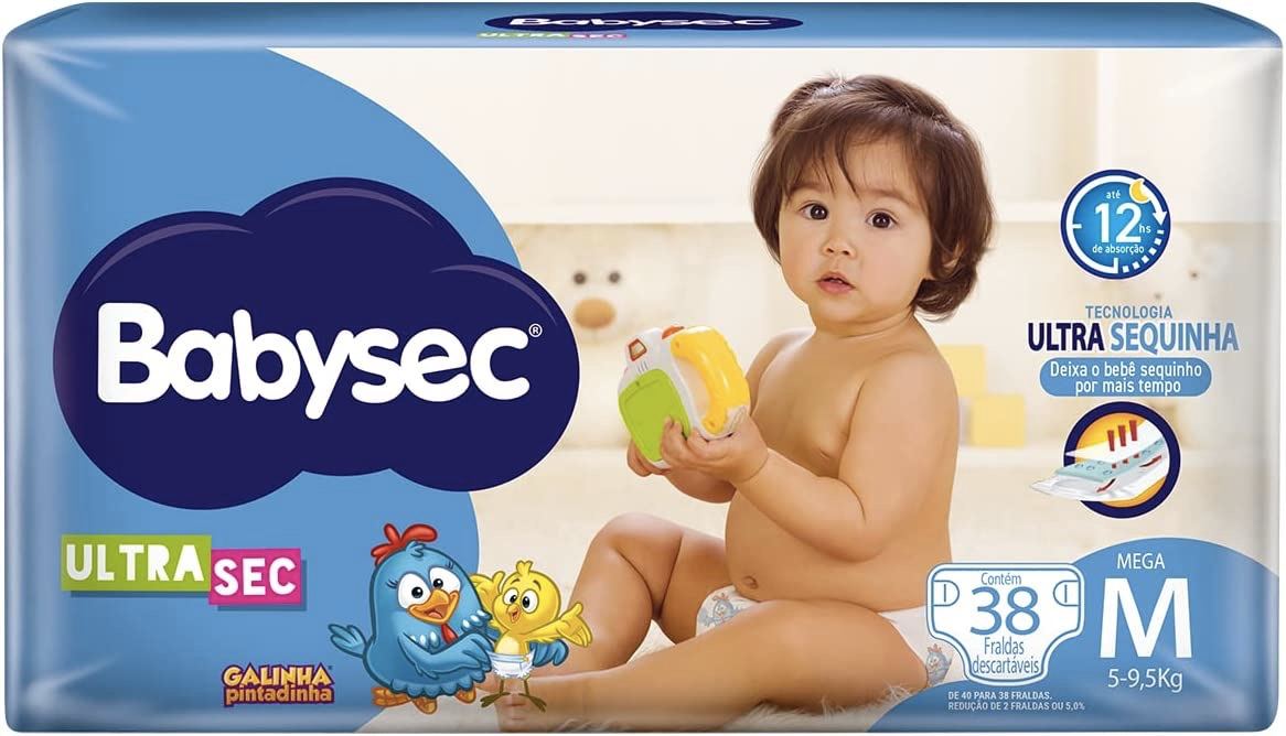 Fralda Babysec Ultrasec Galinha Pintadinha,