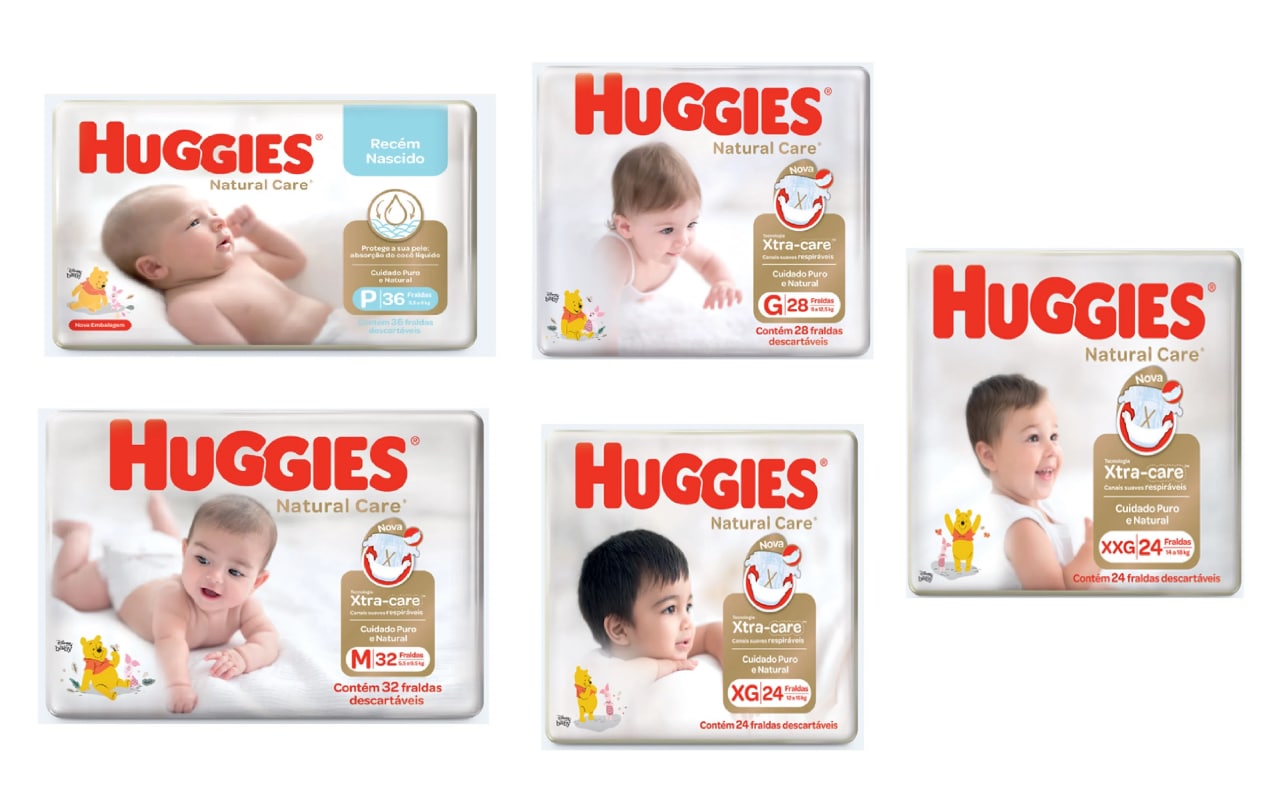 Fralda Huggies Natural Care Mega