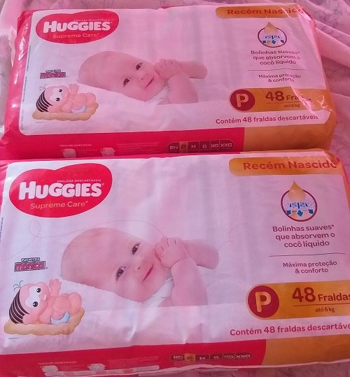 Fralda Huggies Supreme Care P com 48 fraldas