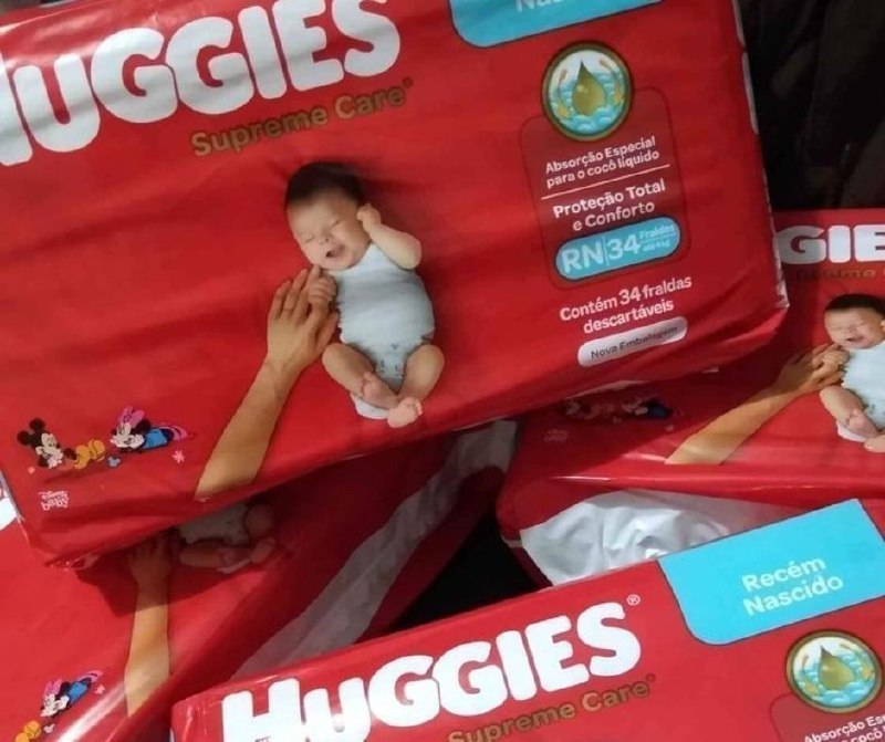 Fralda Huggies Supreme Care RN - 34 fraldas