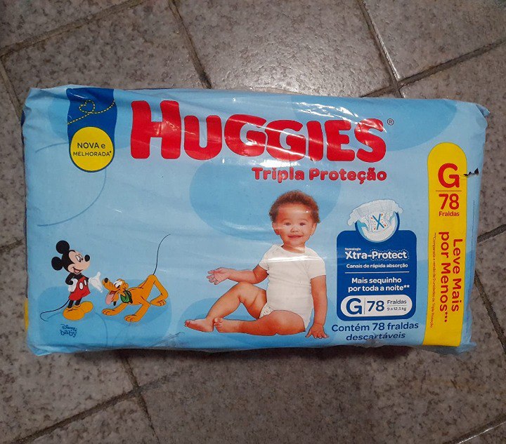 Fralda Huggies Tripla Proteção G com 78 Fraldas