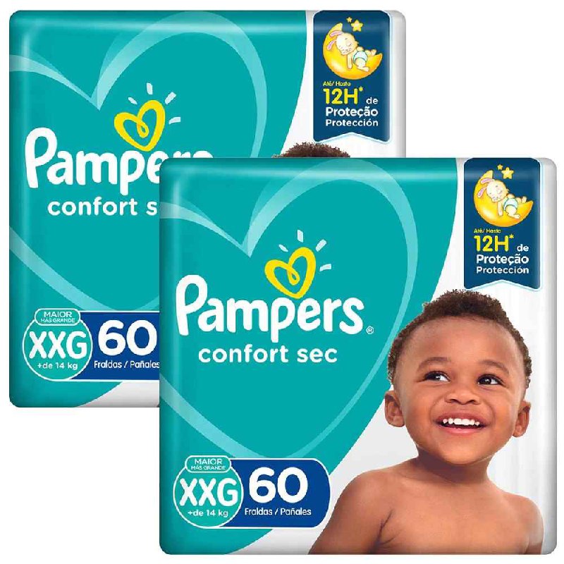 Fralda Pampers Confort Sec Giga XXG com 120 Unidades