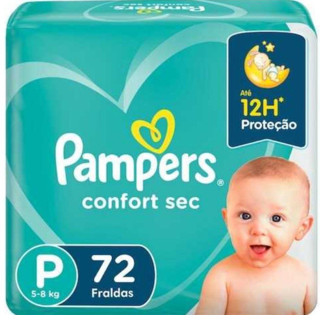 Fralda Pampers Confort Sec Super Tamanho P 72 Unidades