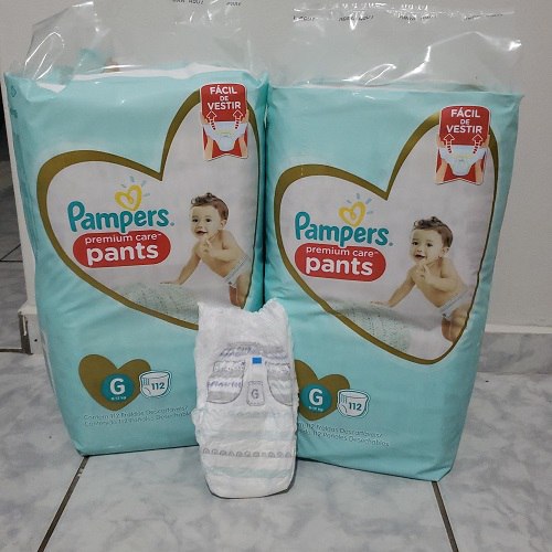 Fralda Pampers Pants Premium Care G 112 unidades