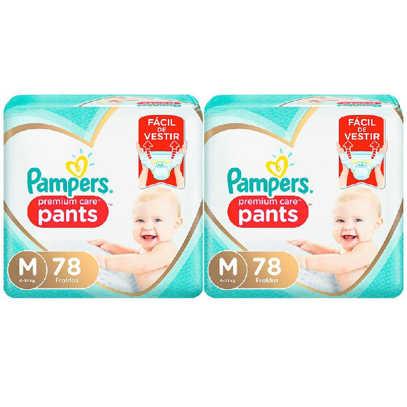 Fralda Pampers Pants Premium Care M 156 Unidades