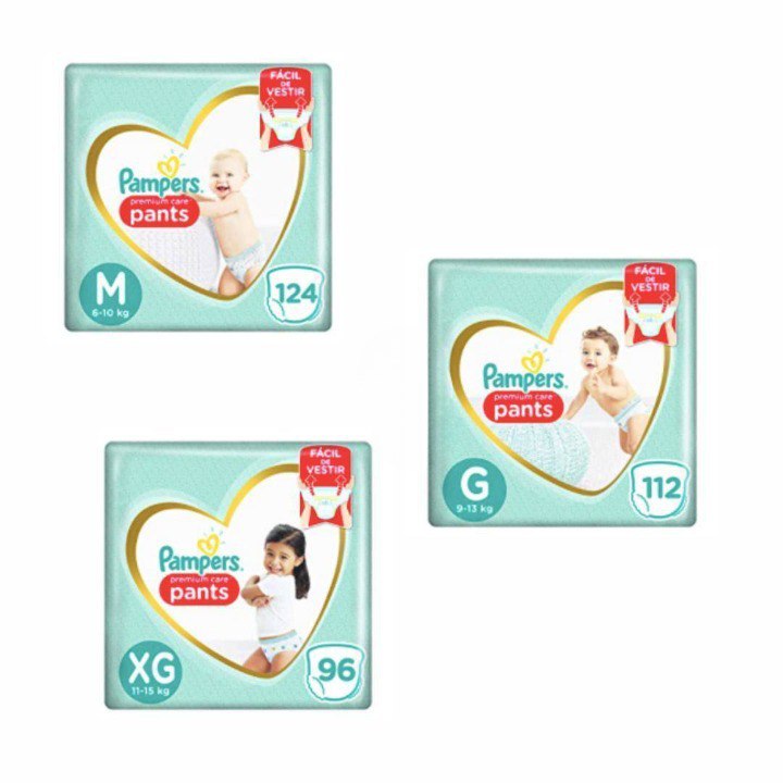 Fralda Pampers Pants Premium Care Pacotão Em Promoção No Mamãe Pechincha