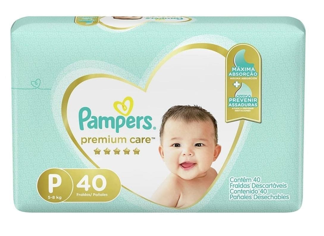 Fralda Pampers Premium Care P 40 unidades