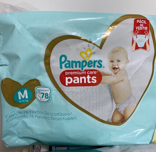 Fralda Pampers Premium Care Pants M 78 Unidades