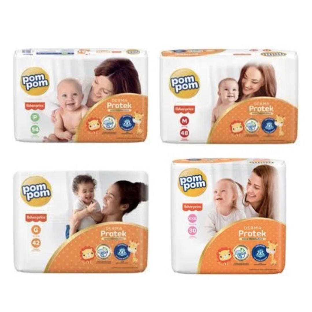 Fralda Pom Pom Derma Protek P ao XXG