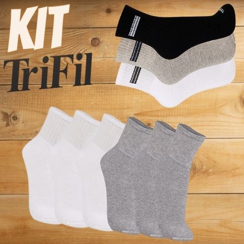 Kit 3 Meias AU CM Atoalhada, Trifil, Adulto Unissex