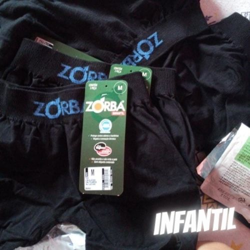 Kit 6 Cuecas Boxer Infantil, Zorba, Meninos
