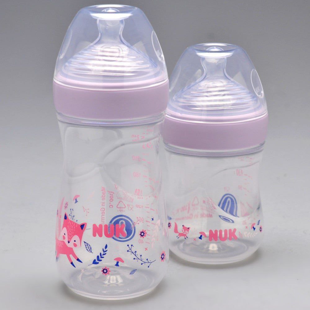 Kit de Mamadeiras Anticólica Essence Smart Flow 150 e 270ml NUK - Rosa