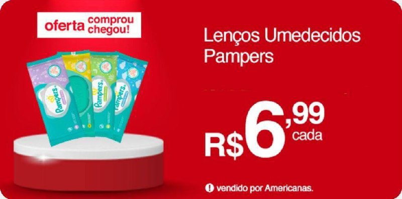 Lenço Umedecido Pampers -  48 Unidades