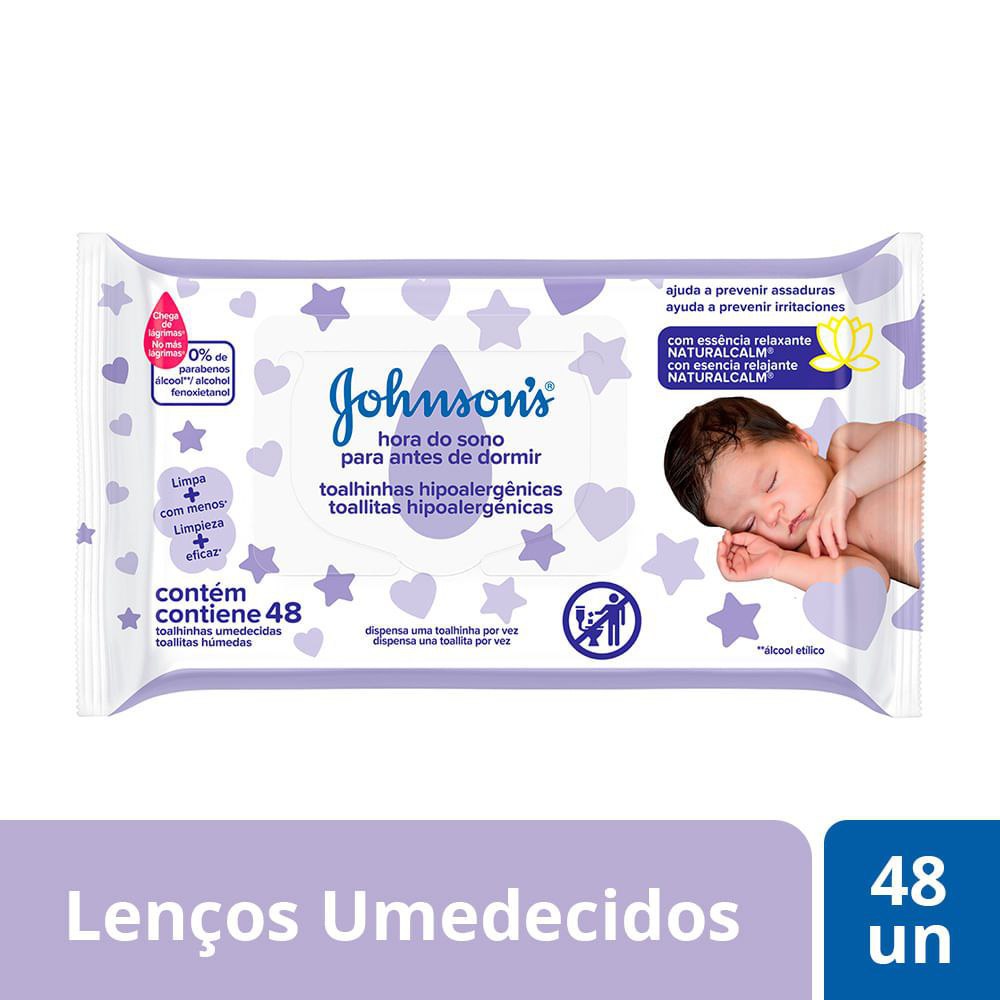 Lenços Umedecidos Johnsons Baby Hora Do Sono 48 Unidades