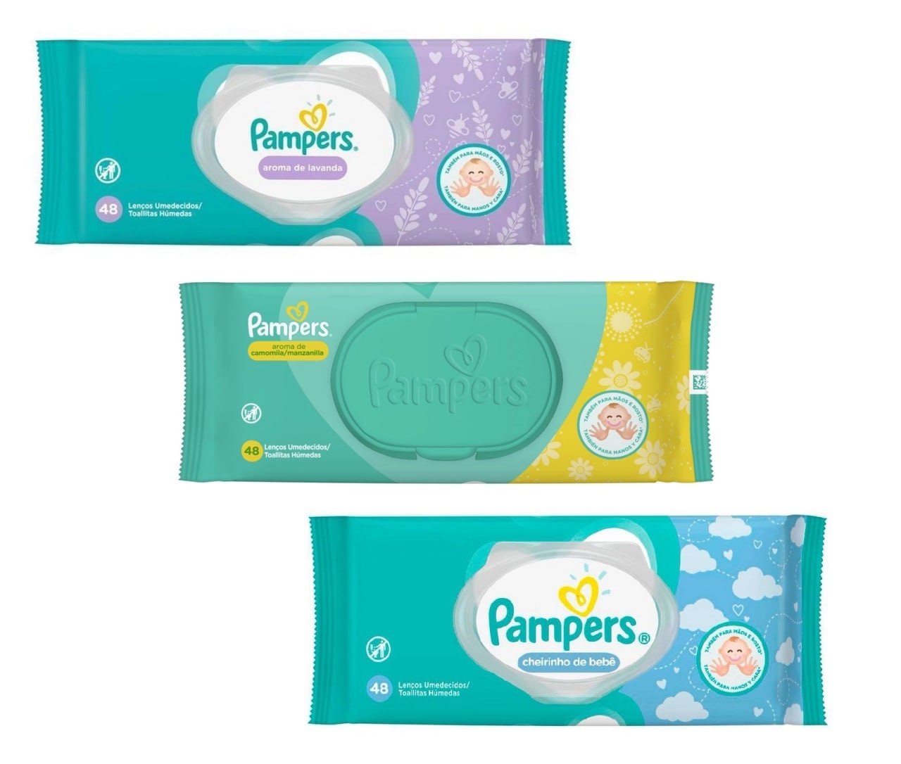 Lenços Umedecidos Pampers 48 Unidades