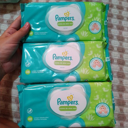 Lenços Umedecidos Pampers Aroma de Aloe Vera 48 Unidades
