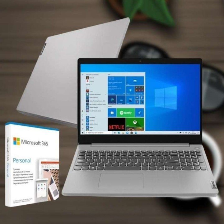 Notebook Lenovo IdeaPad 3i Celeron 4GB 128GB SSD + Microsoft 365 Personal - Windows 11 15.6" 82BU0008BR Prata